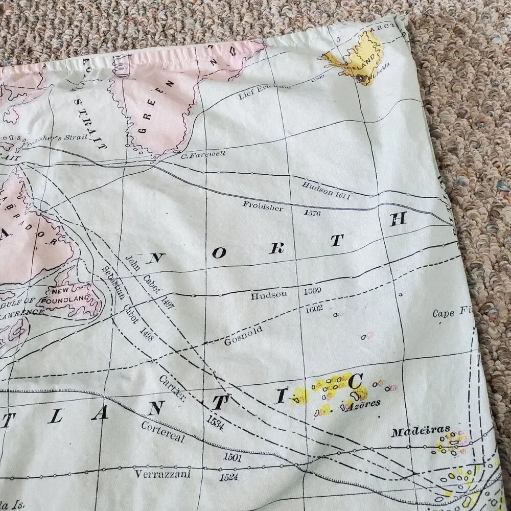 Lot Of 2 Pottery Barn Teen Junk Gypsy Adventure Map Euro Size 26
